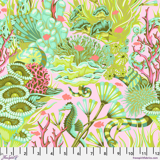 Reef What You Sew CORALLINE Floral Reef by Tula Pink Sold by the Half Yard