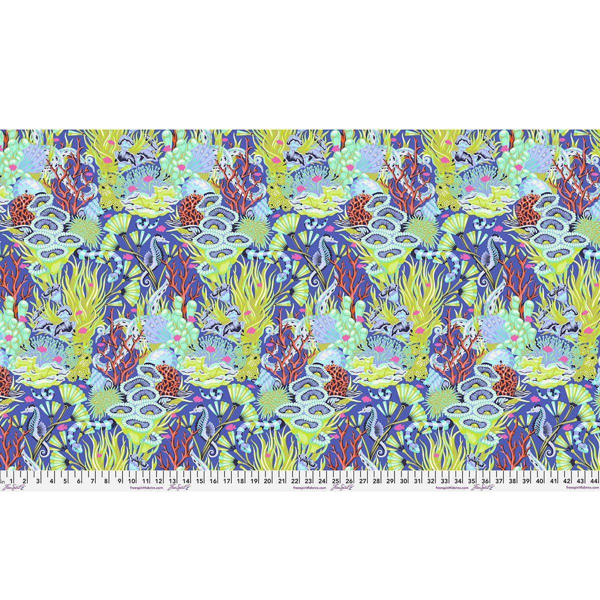 Reef What You Sew MARINE Floral Reef by Tula Pink Sold by the Half Yard
