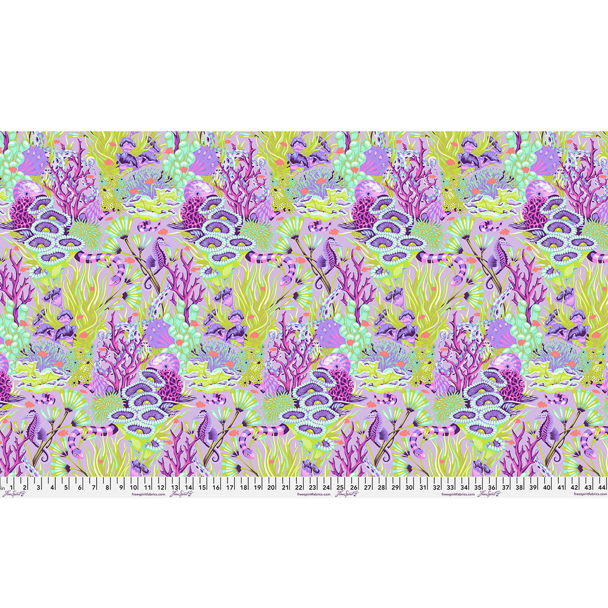 Reef What You Sew ULTRAVIOLET Floral Reef by Tula Pink Sold by the Half Yard