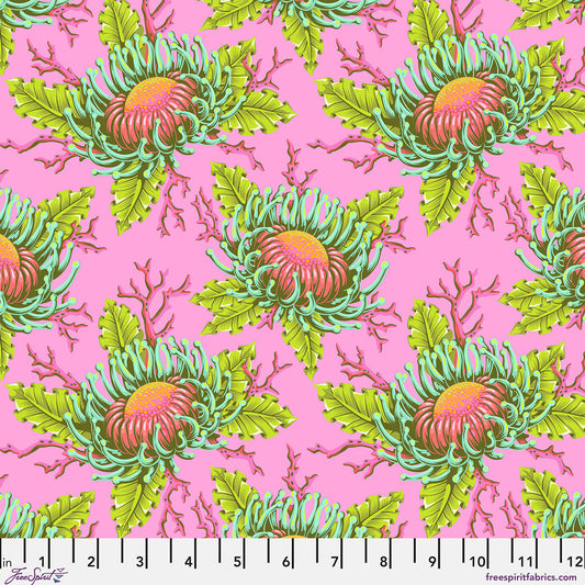 Friends & Anemones CORALLINE Floral Reef by Tula Pink Sold by the Half Yard