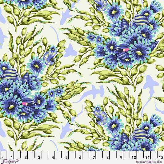 Shadow Sharks MARINE Floral Reef by Tula Pink Sold by the Half Yard
