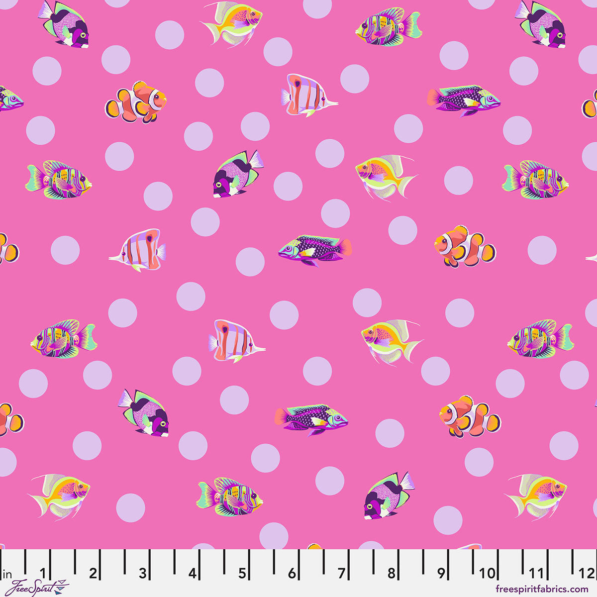 School Crossing DELPHINE Floral Reef by Tula Pink Sold by the Half Yard