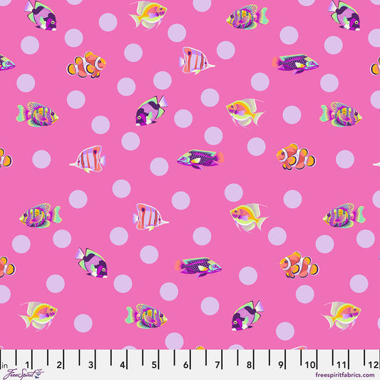 School Crossing DELPHINE Floral Reef by Tula Pink Sold by the Half Yard
