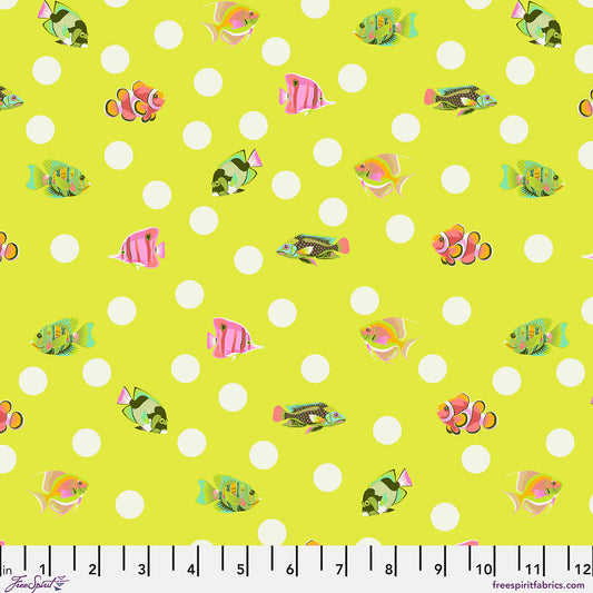 School Crossing SEAGRASS Floral Reef by Tula Pink Sold by the Half Yard