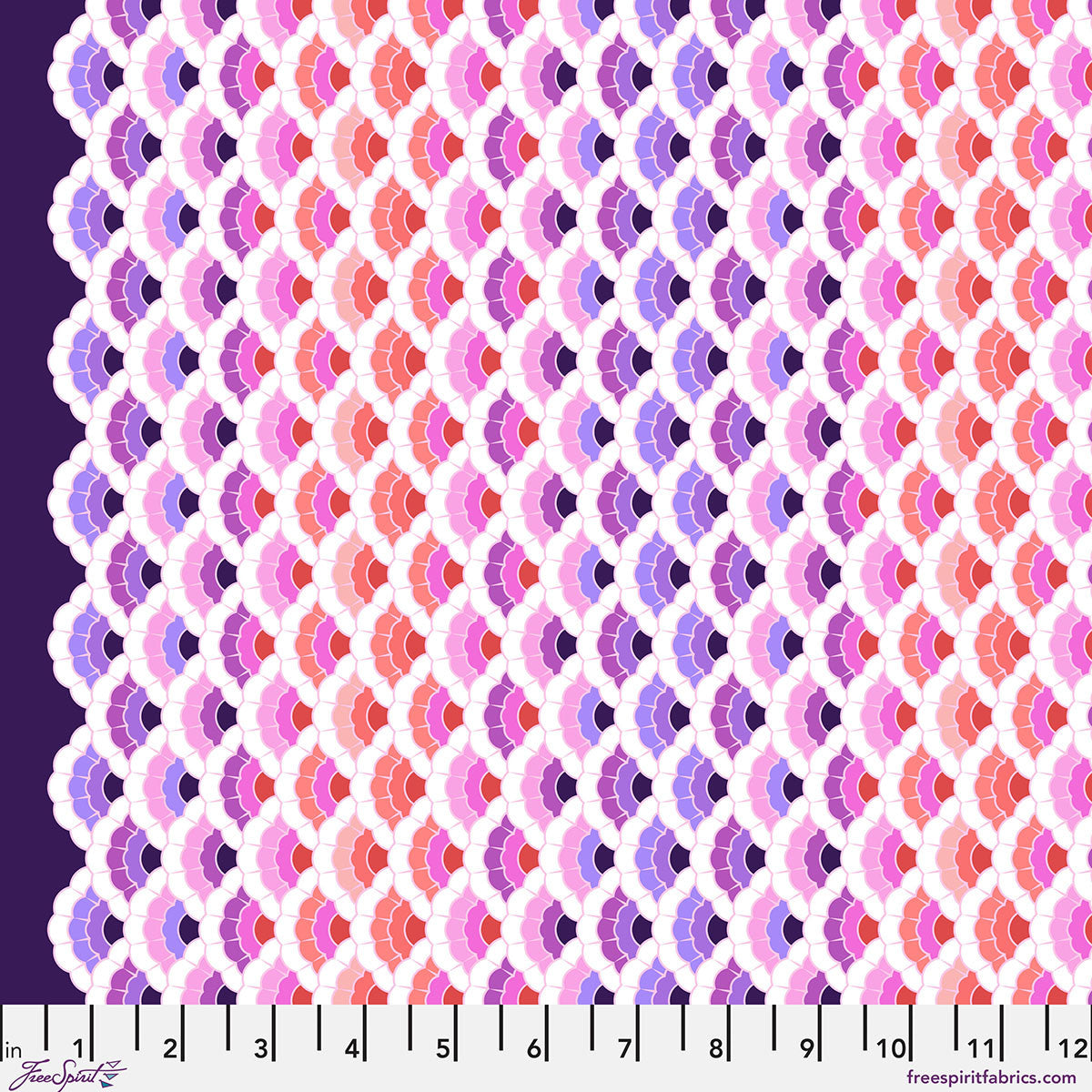 Aquatic Lace ULTRAVIOLET Floral Reef by Tula Pink Sold by the Half Yard
