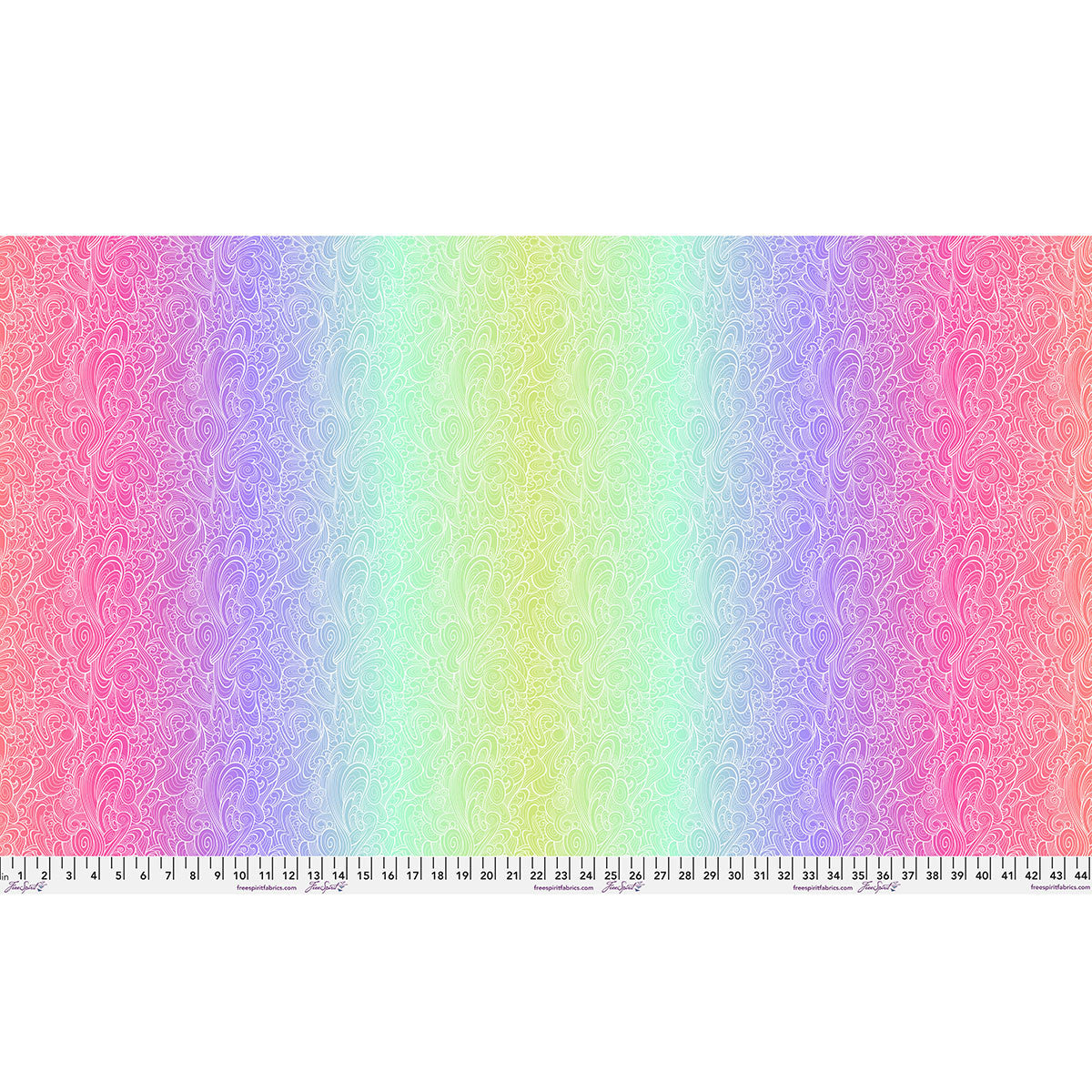 Riptide DEEP DIVE Rainbow Floral Reef by Tula Pink Sold by the Half Yard