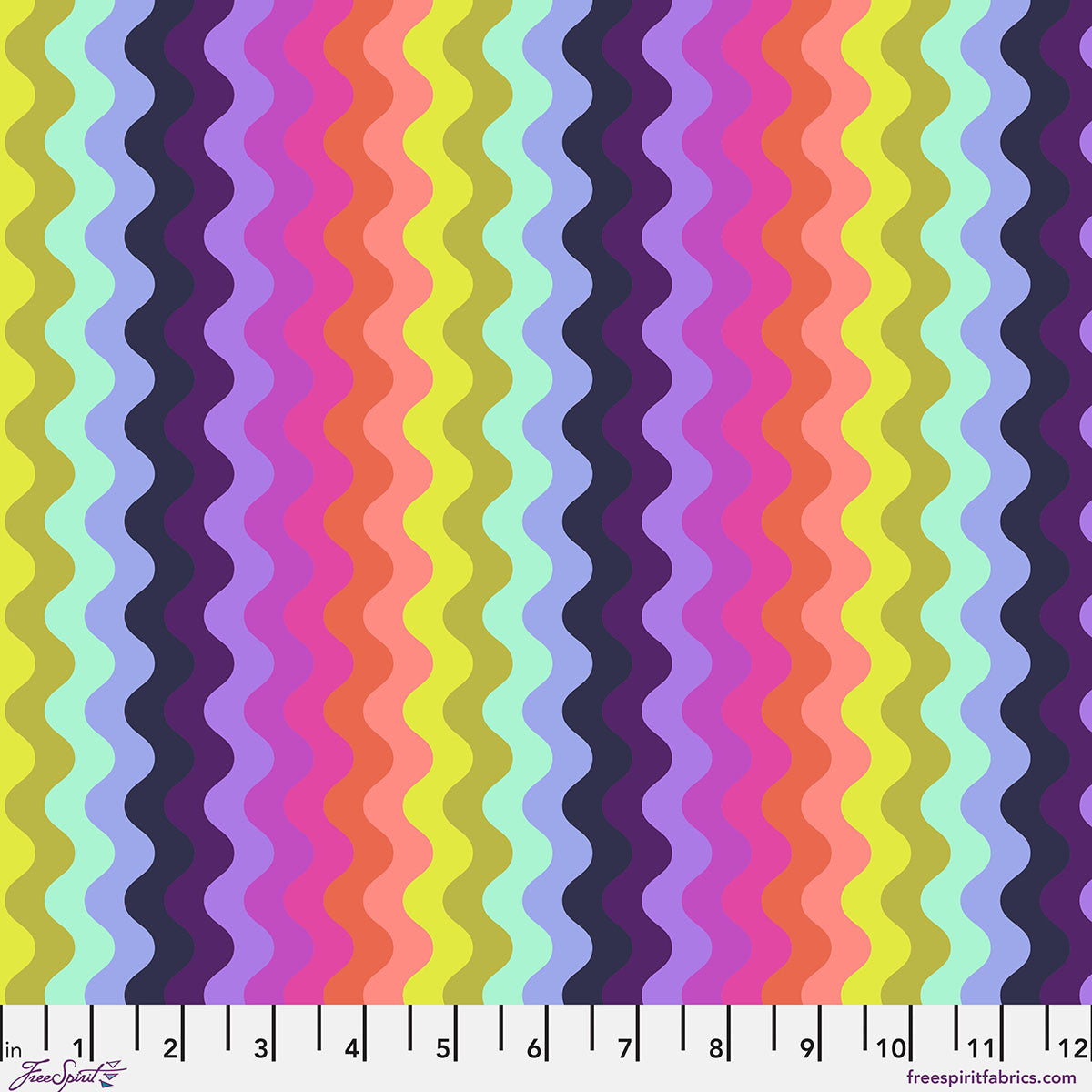 Wave Rider DEEP DIVE Rainbow Floral Reef by Tula Pink Sold by the Half Yard