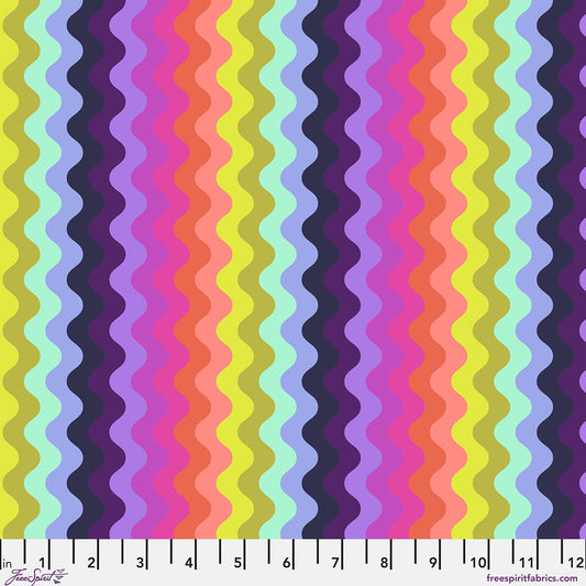 Wave Rider DEEP DIVE Rainbow Floral Reef by Tula Pink Sold by the Half Yard