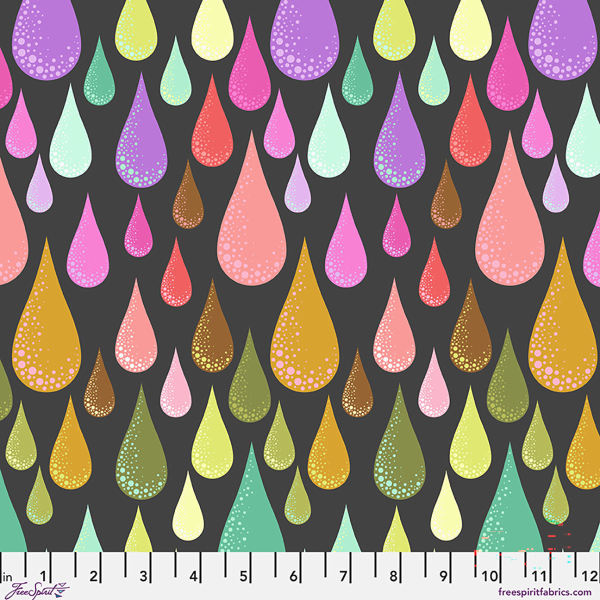 Tula Pink Dew Drops Licorice Free Spirit