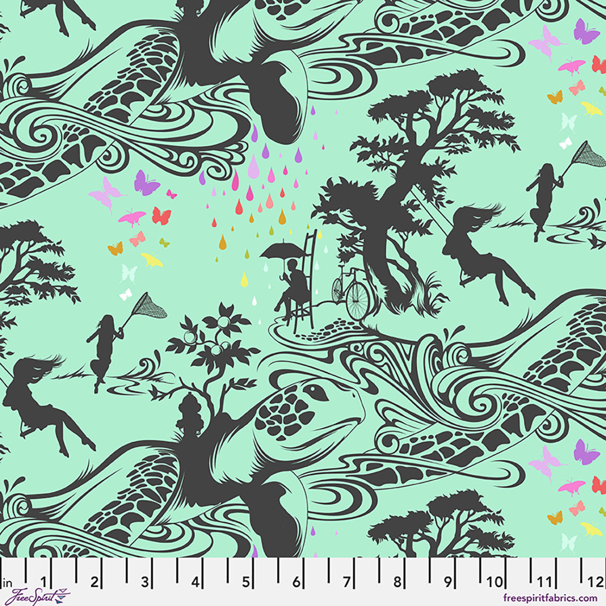 Tula Pink Turtle Bay Sweetmint Free Spirit