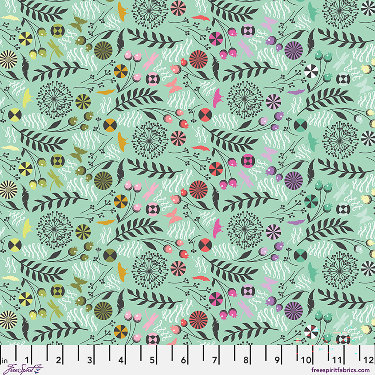 Tula Pink Dandelion Sweetmint Free Spirit