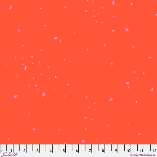 PWTP289.VERMILLION Tula Pink Charmed Vermillion Legendary Free Spirit Cotton Fabric
