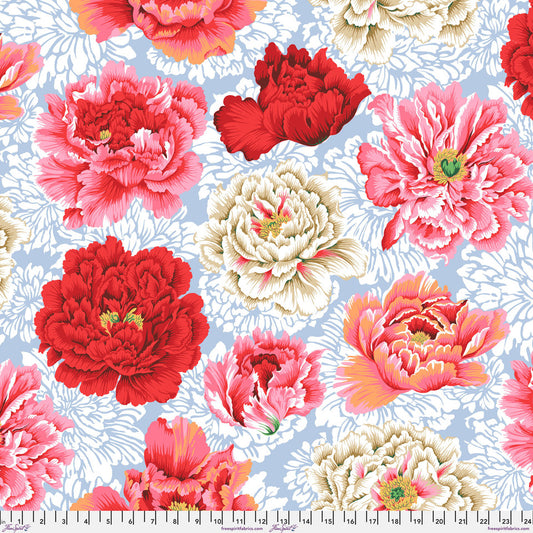 108 IN BACKING Brocade Peony NATURAL Philip Jacobs for Kaffe Fassett Collective SOLD BY THE YARD