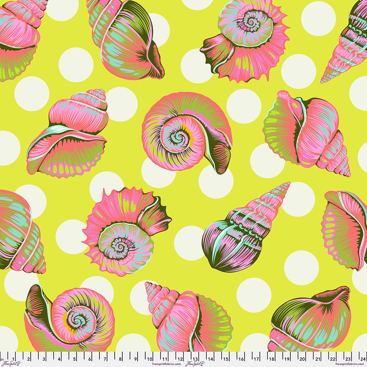 Big Shelly SEAGRASS Quilt Back 108 Floral Reef by Tula Pink Sold by the Yard