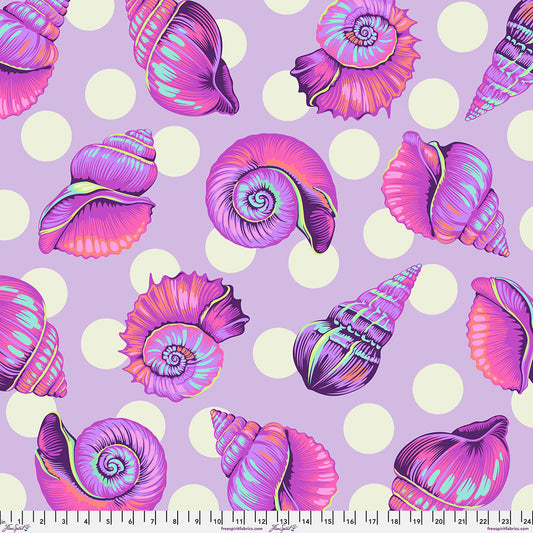 Big Shelly ULTRAVIOLET Quilt Back 108 Floral Reef by Tula Pink Sold by the Yard