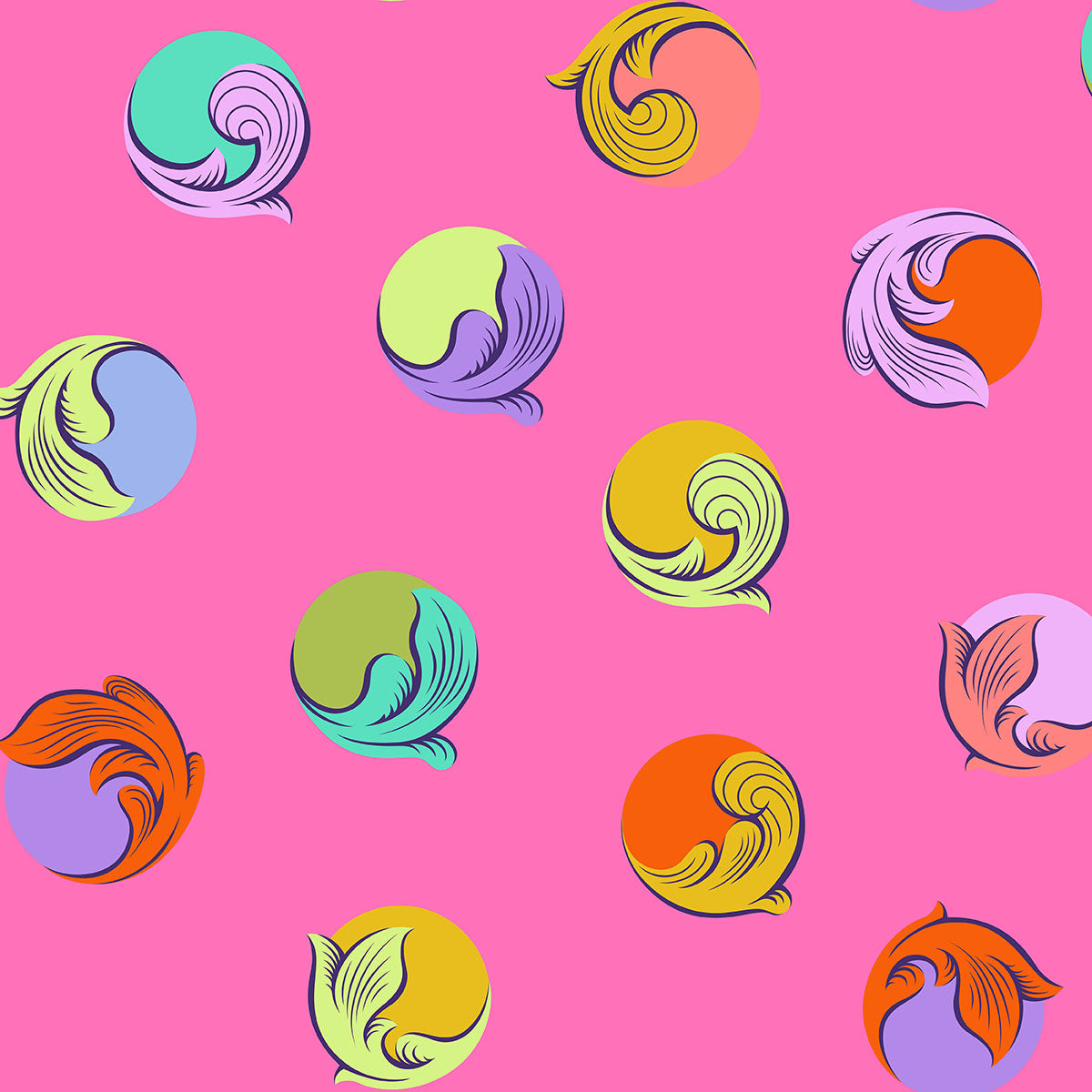 QBTP022.SUGARPLUM Tula Pink Gumball Sugarplum Legendary 108" Quilt Back Free Spirit Sold by the Yard