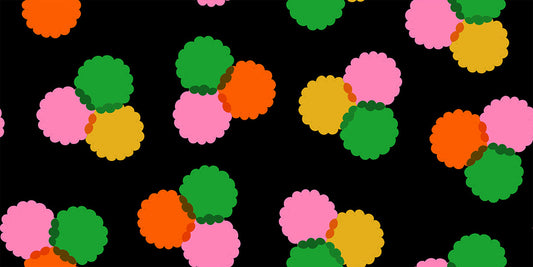 RS012216 Sparkle Mart Black Cotton Fabric