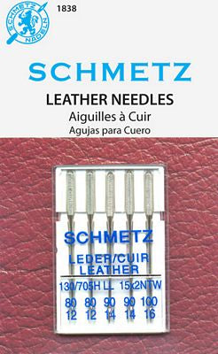 Schmetz Needles S-1838 Leather 5pk Assorted sizes