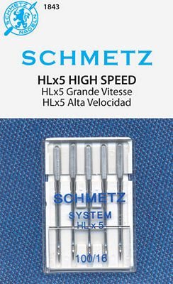 Schmetz Needles S-1843 HLx5 Professional Quilting sz100/16 5pk