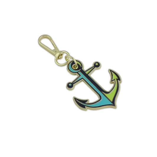 Tula Pink Floral Reef Collection: Anchors Aweigh Marine Bag Charm # STS344