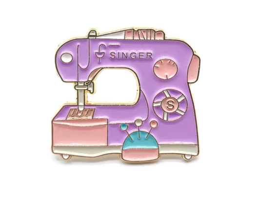 Vintage Purple Sewing Machine Singer Enamel Pin