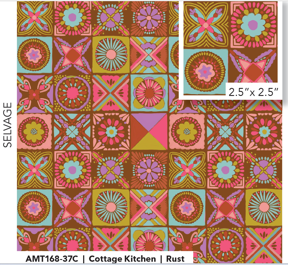 AMT168-37C Rhapsody Cottage Kitchen Rust by Anna Maria Textiles Sold by the Half Yard