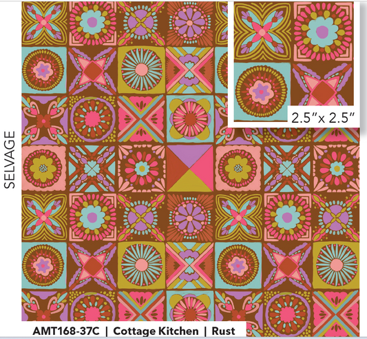 AMT168-37C Rhapsody Cottage Kitchen Rust by Anna Maria Textiles Sold by the Half Yard