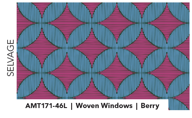 AMT171-46L Rhapsody Woven Windows Berry by Anna Maria Textiles Sold by the Half Yard