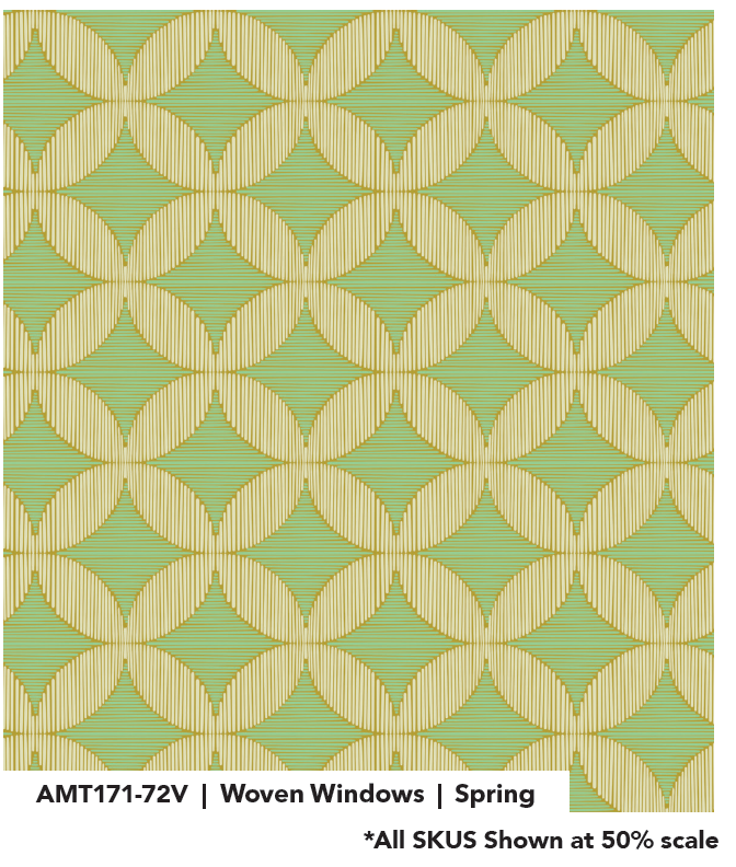 AMT171-72V Rhapsody Woven Windows Spring by Anna Maria Textiles Sold by the Half Yard