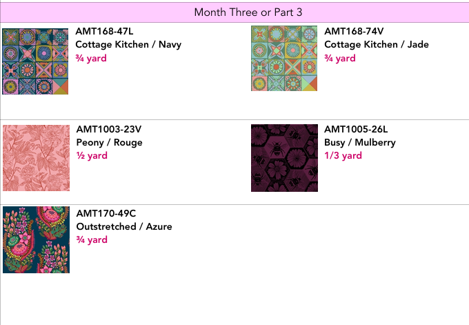 Anna Maria Rhapsody Quilt Kit BOM