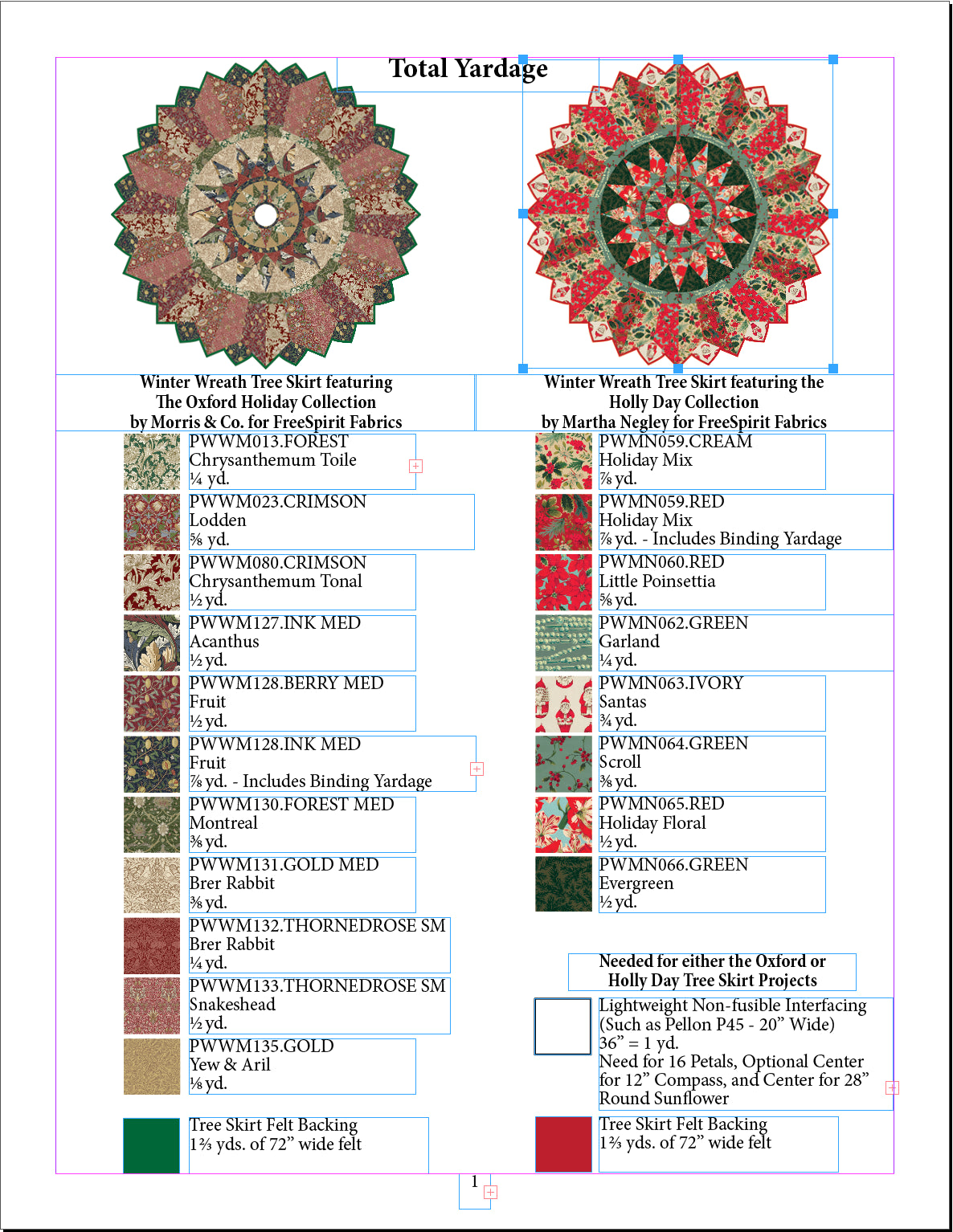 RR255 Winter Wreath Fat Robin Quilt Pattern