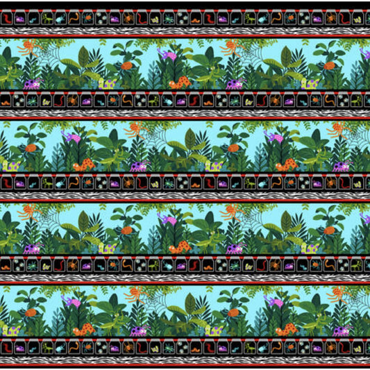 5767G-98 Studio E IM BUGGIN OUT  Border Stripe Fabric