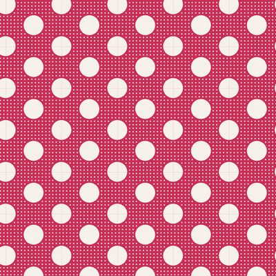 Tilda Medium Dots Red Fabric sold by the Half Yard