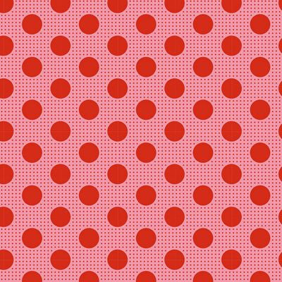 Tilda Medium Dots Salmon Fabric sold by the Half Yard