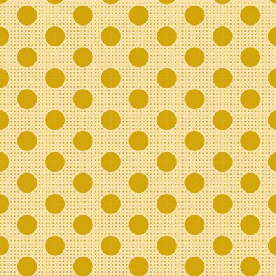 Tilda Medium Dots Flaxen Yellow Fabric sold by the Half Yard