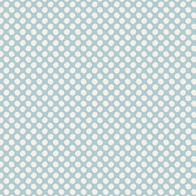 TIL130035 Tilda Basic Classics Paint Dots Lt Blue Cotton Fabric