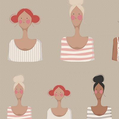 Tilda Fabric- Me and My Friend- Sand