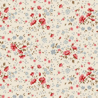 TIL150014 Tilda Wideback Ellie Red/Slate Cotton Fabric