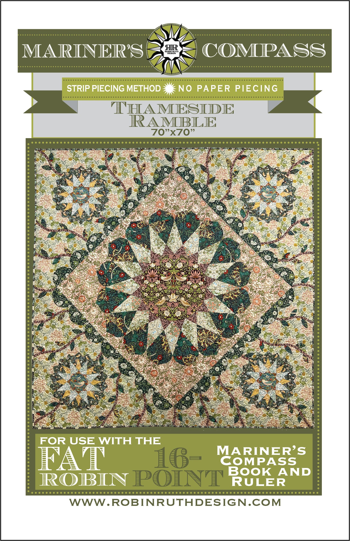RR223 Thameside Ramble Fat Robin Quilt Pattern
