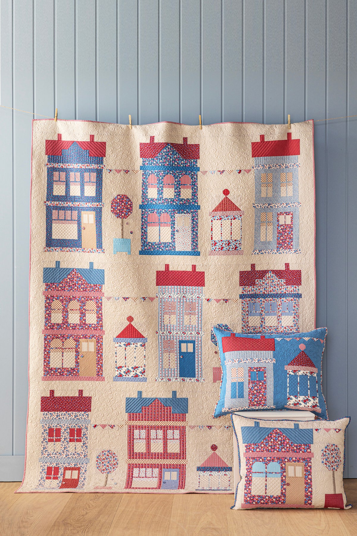 TIL160043 Tilda Chambray Putty White Cotton Fabric