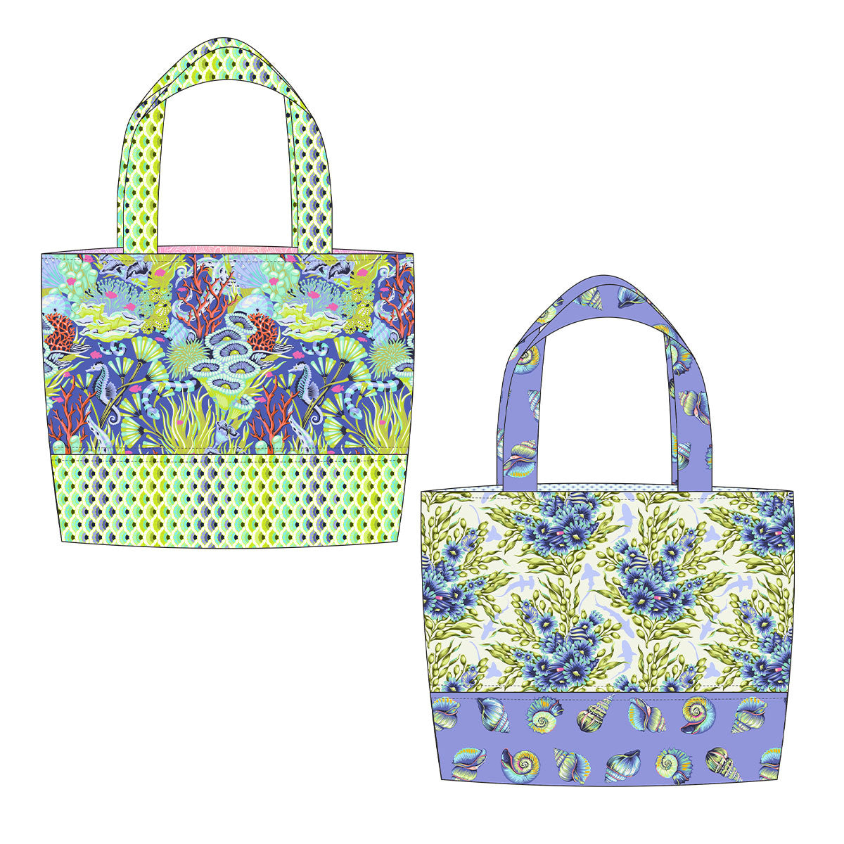 Reef What You Sew MARINE Floral Reef by Tula Pink Sold by the Half Yard