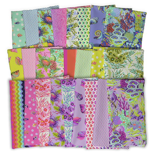 25 PC FAT QUARTER BUNDLE Floral Reef by Tula Pink