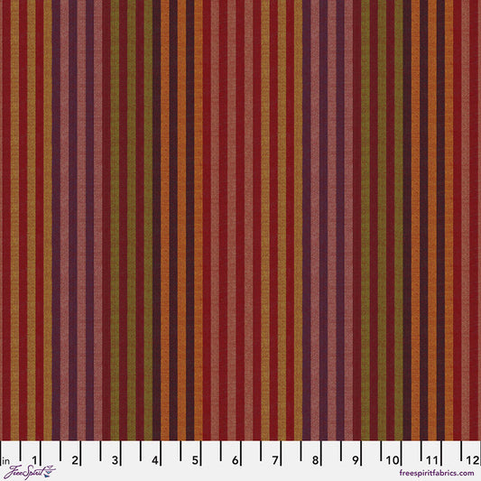 Shot Cotton Caterpillar Stripe EARTH Kaffe Fassett Collective Sold by the Half Yard