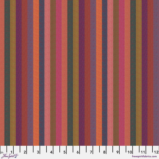 Shot Cotton Narrow Stripe SUNSET Kaffe Fassett Collective Sold by the Half Yard