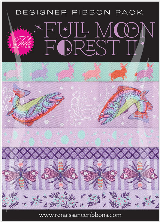Full Moon Forest II Blossom DESIGNER Ribbon PACK by Tula Pink for Renaissance Ribbons