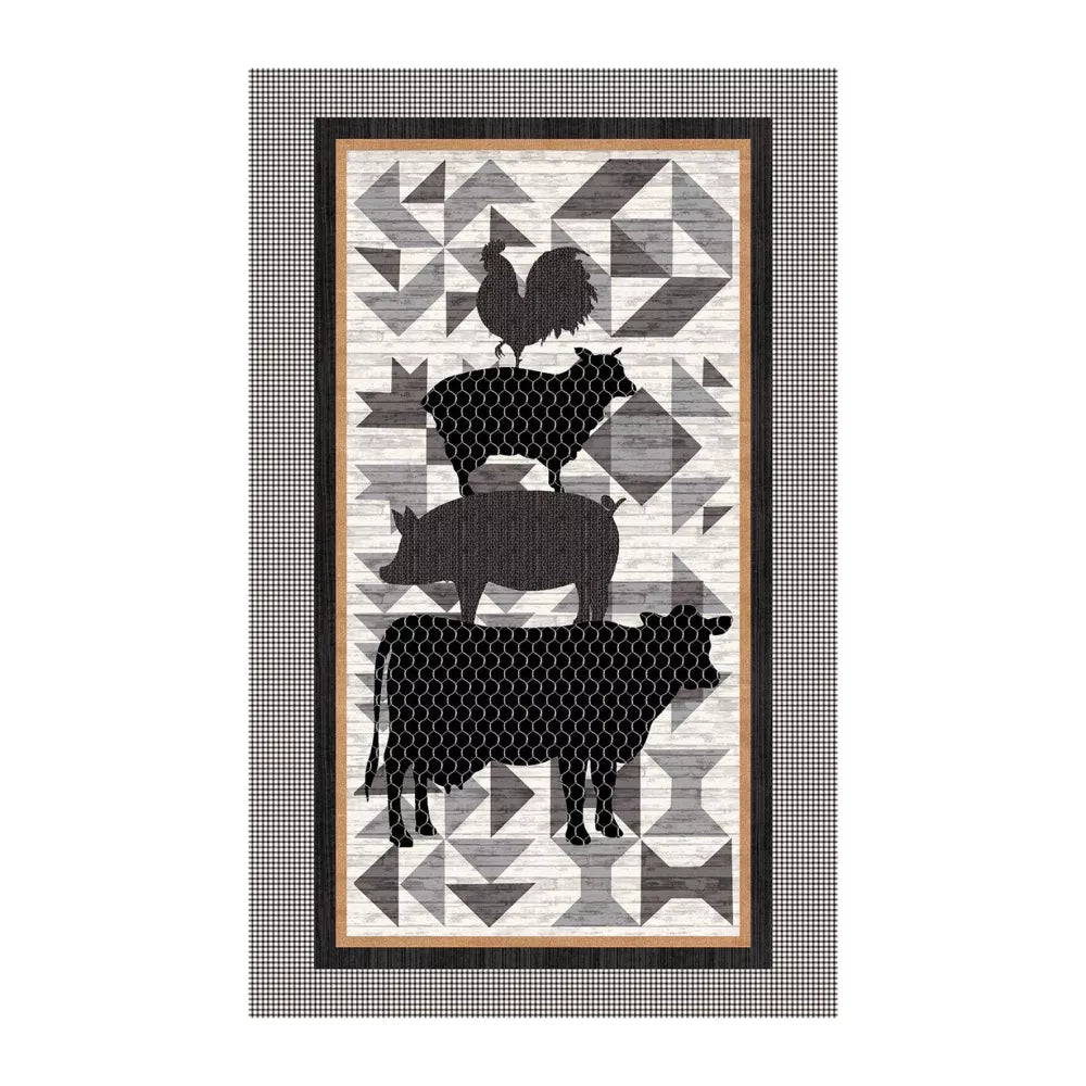 5331P-99 BUTTERMILK FARMSTEAD COW 30 IN PANEL for Studio E Fabric