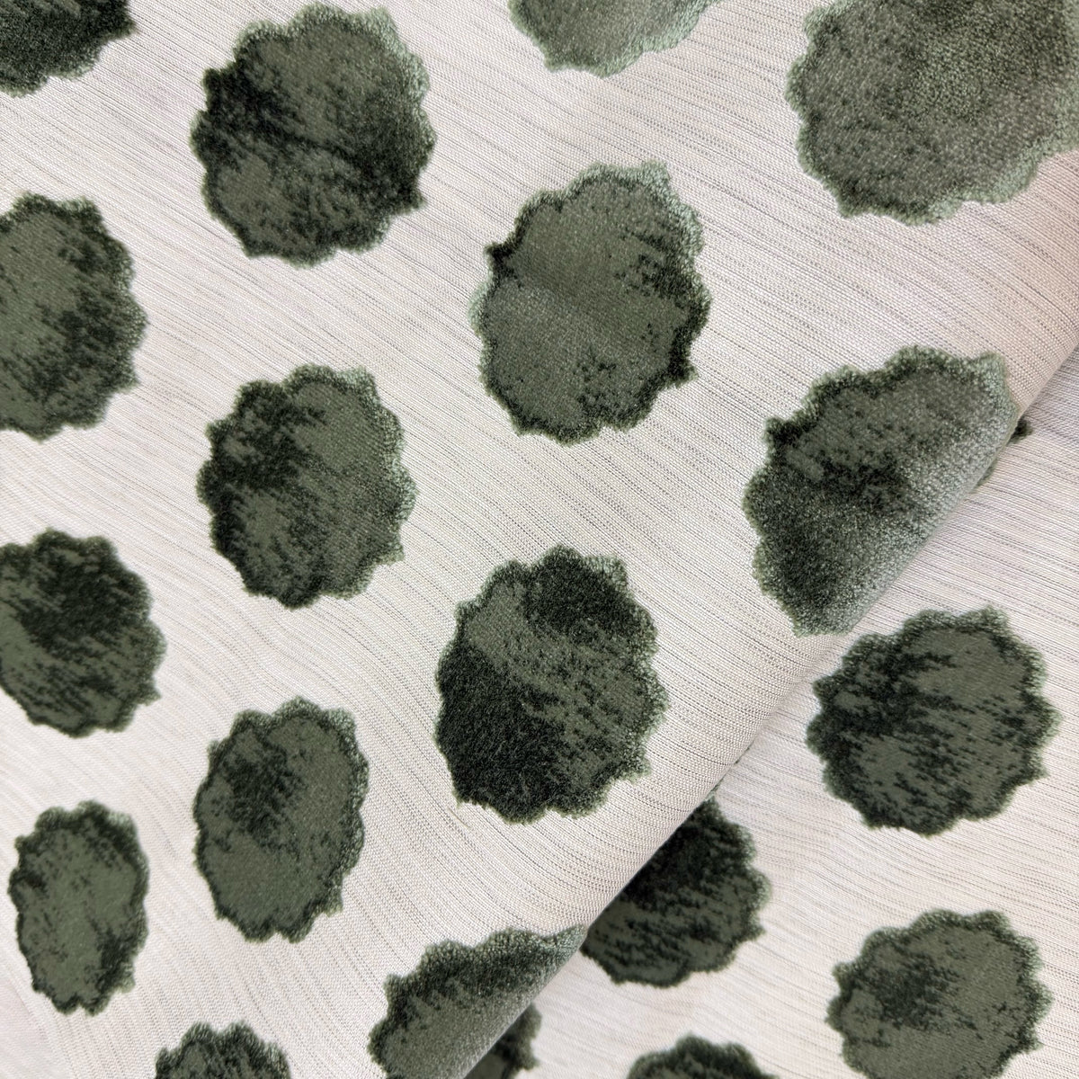 CLAIRE - MEDALLION  CUT VELVET UPHOLSTERY FABRIC BY THE YARD