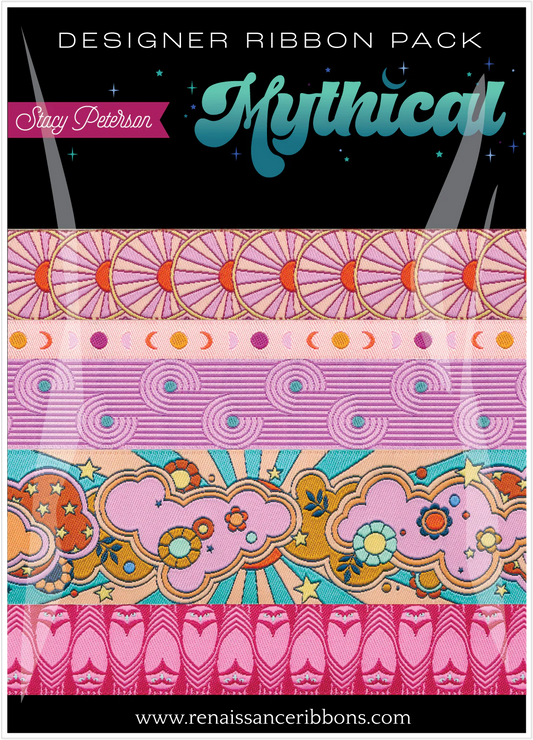 Stacy Peterson MYTHICAL MAGENTA DESIGNER Ribbon PACK by Renaissance Ribbons