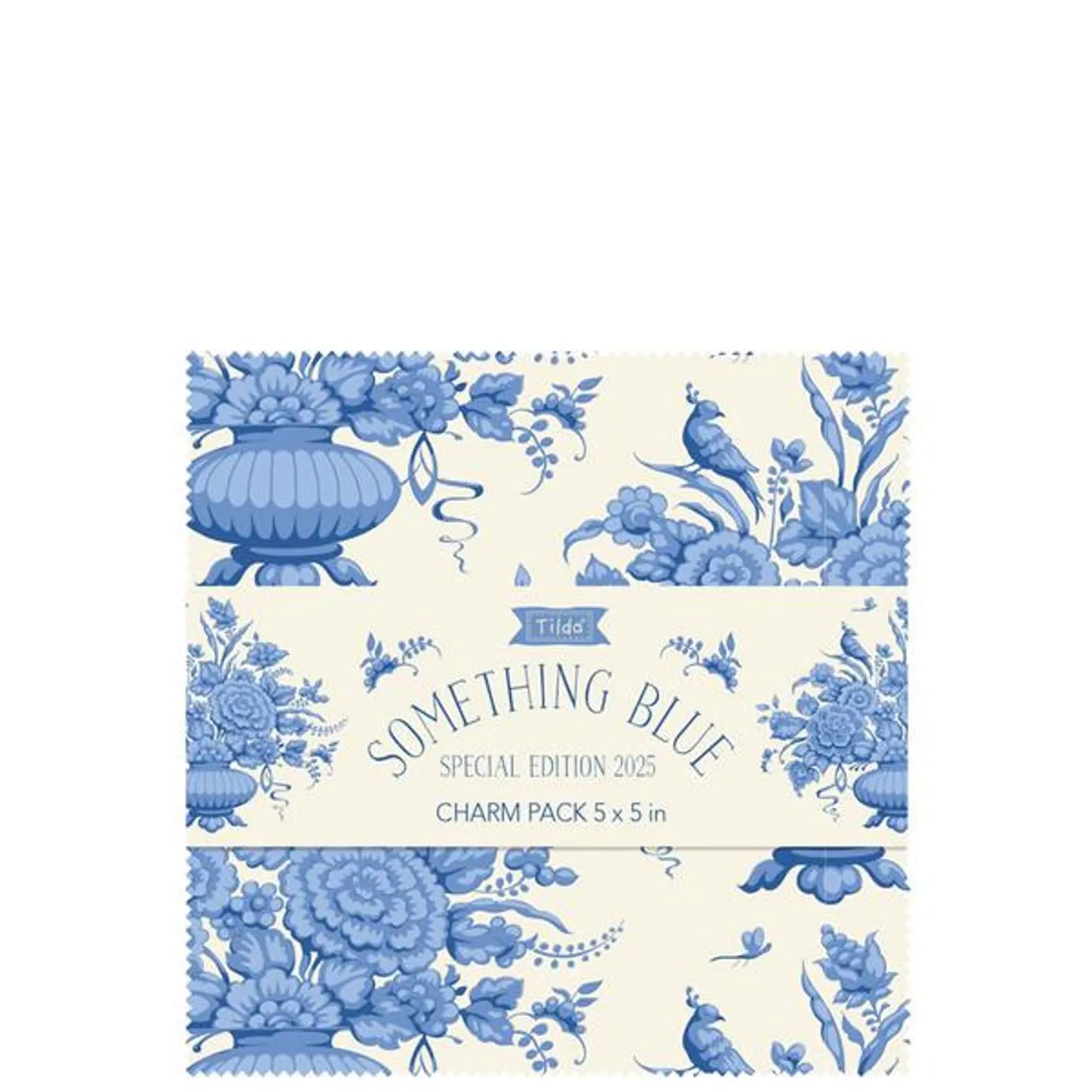 Something Blue - Charm Pack 40pc/bundle - By Tone Finnanger For Tilda - Sold By The Bundle - In Stock And Ships Today!