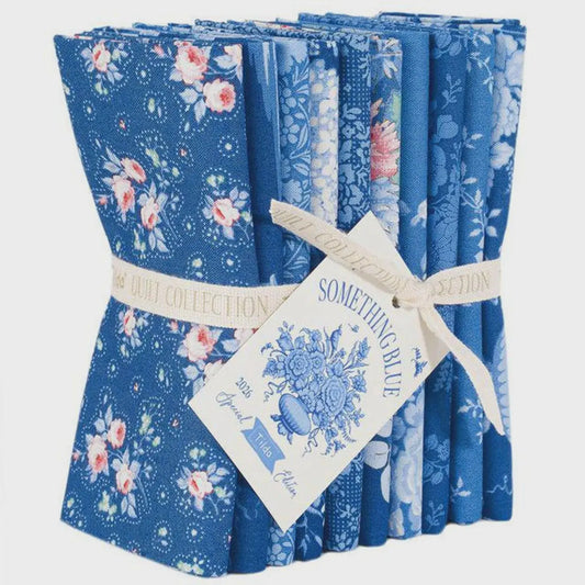 TIL300263 Tilda Something Blue Fat Quarter Bundle 10 Fab 21x 19 Dark